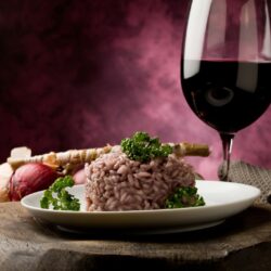 Rotweinrisotto mit Radicchio Rosso di Treviso Tardivo