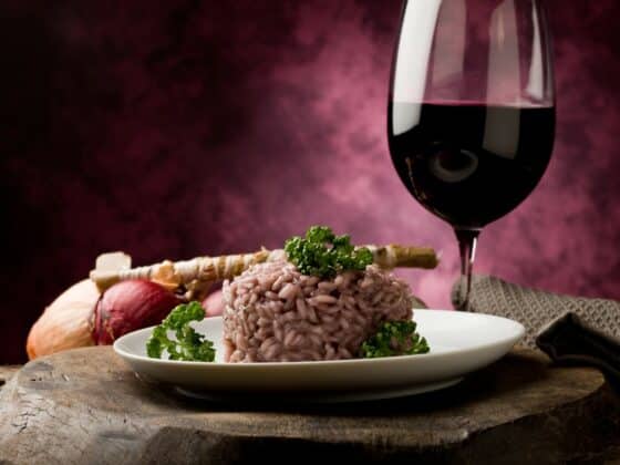 Rotweinrisotto mit Radicchio Rosso di Treviso Tardivo