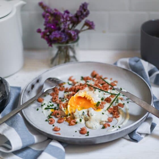 Pochiertes Ei mit Krabben Sylt Rezept