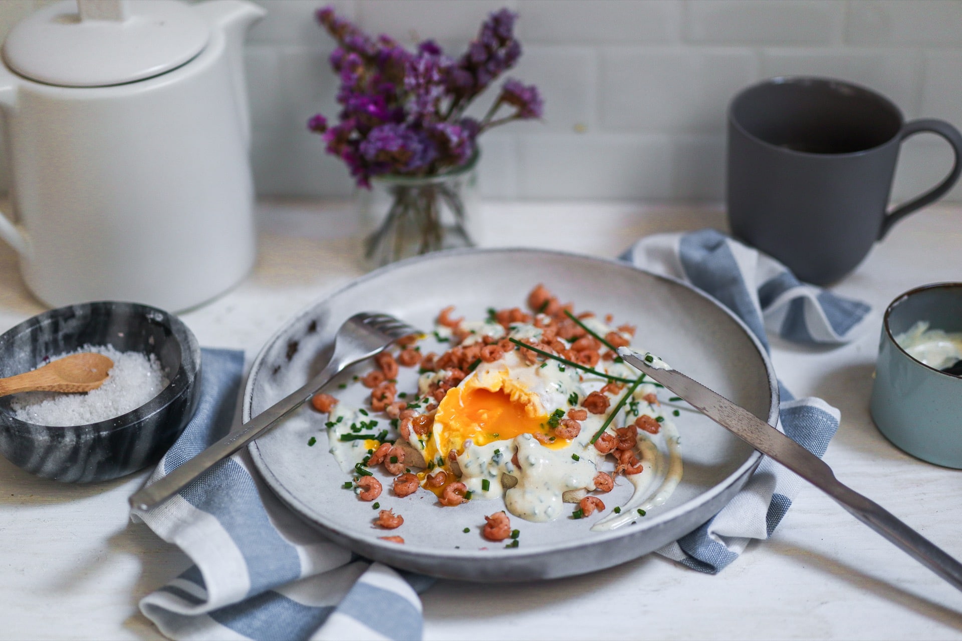 Pochiertes Ei mit Krabben Sylt Rezept