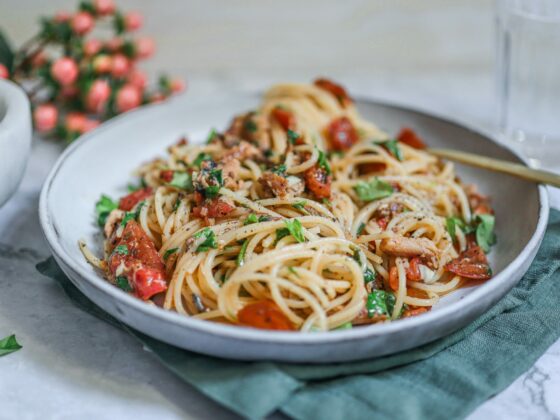 Spaghetti con le Sarde di Garda - Rezept Gardasee