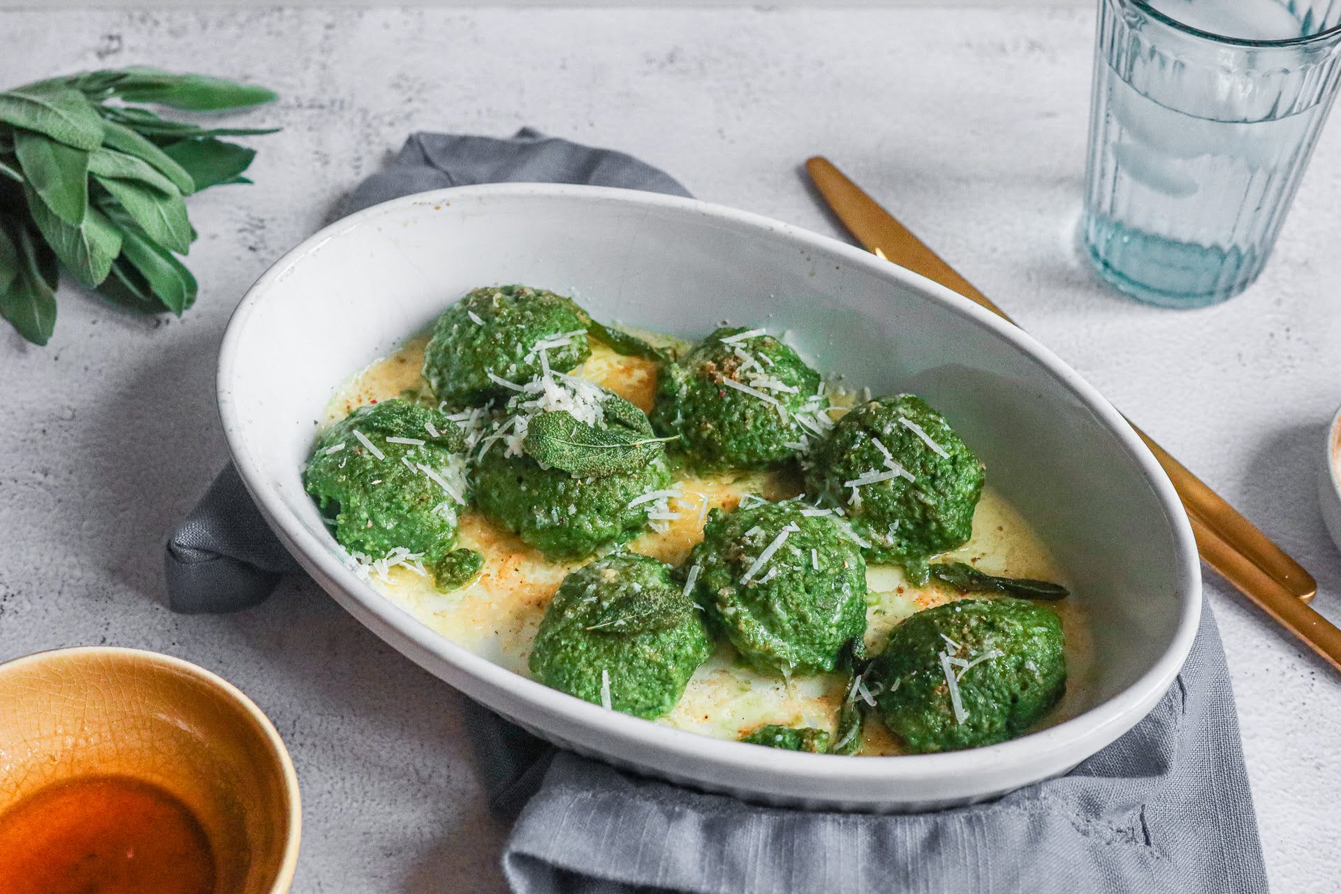 Spinat-Topfen-Nocken - Rezept Südtirol