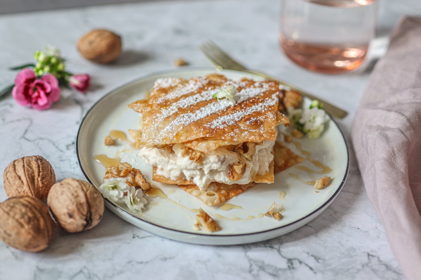 Walnuss-Honig-Strudel - Rezept Slowenien