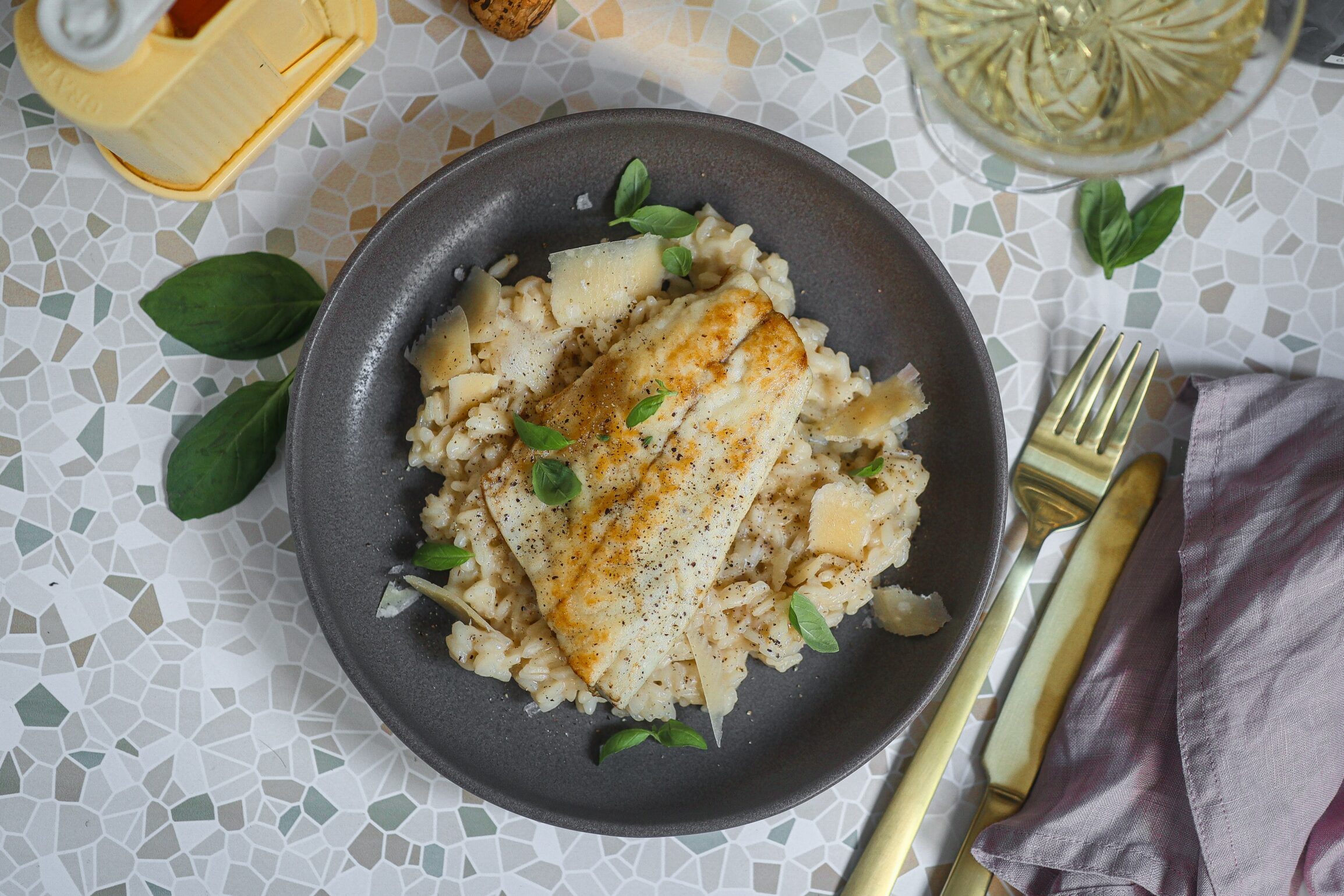 Rezept Risotto mit Franciacorta und Barsch