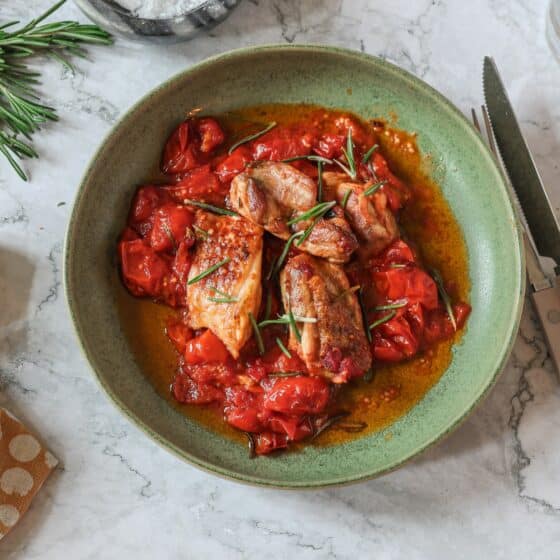 Pollo in Potacchio - Rezept aus den Marken