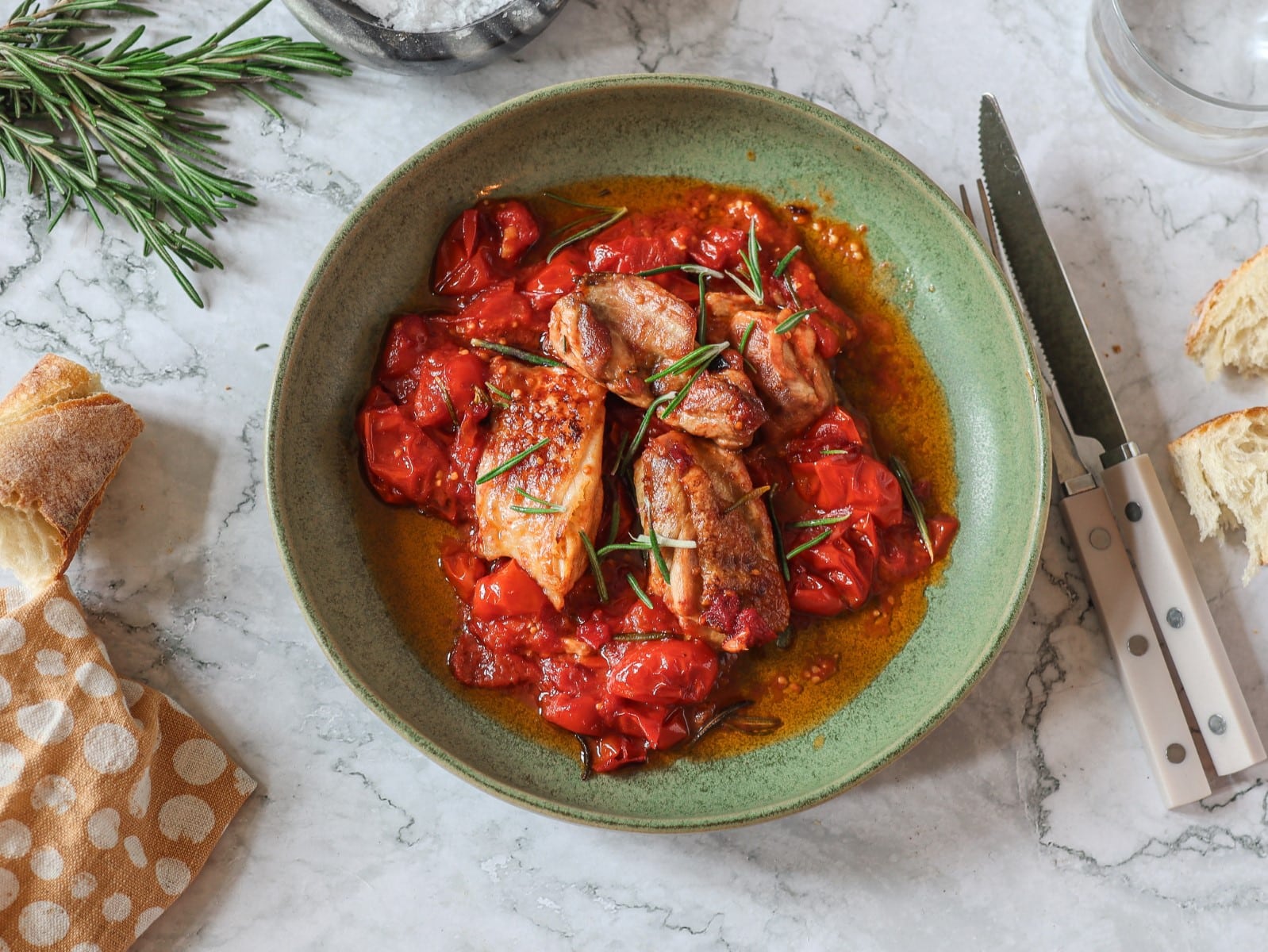 Pollo in Potacchio - Rezept aus den Marken