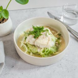 Rezept Kabeljau mit Fenchel-Gurkensalat
