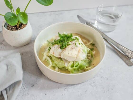 Rezept Kabeljau mit Fenchel-Gurkensalat